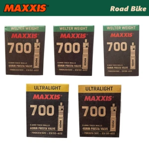 Maxxis Ultralight/Welter Weight Inner Tube 700x23-32C Road Bike FV 48/60/80mm - Picture 1 of 6