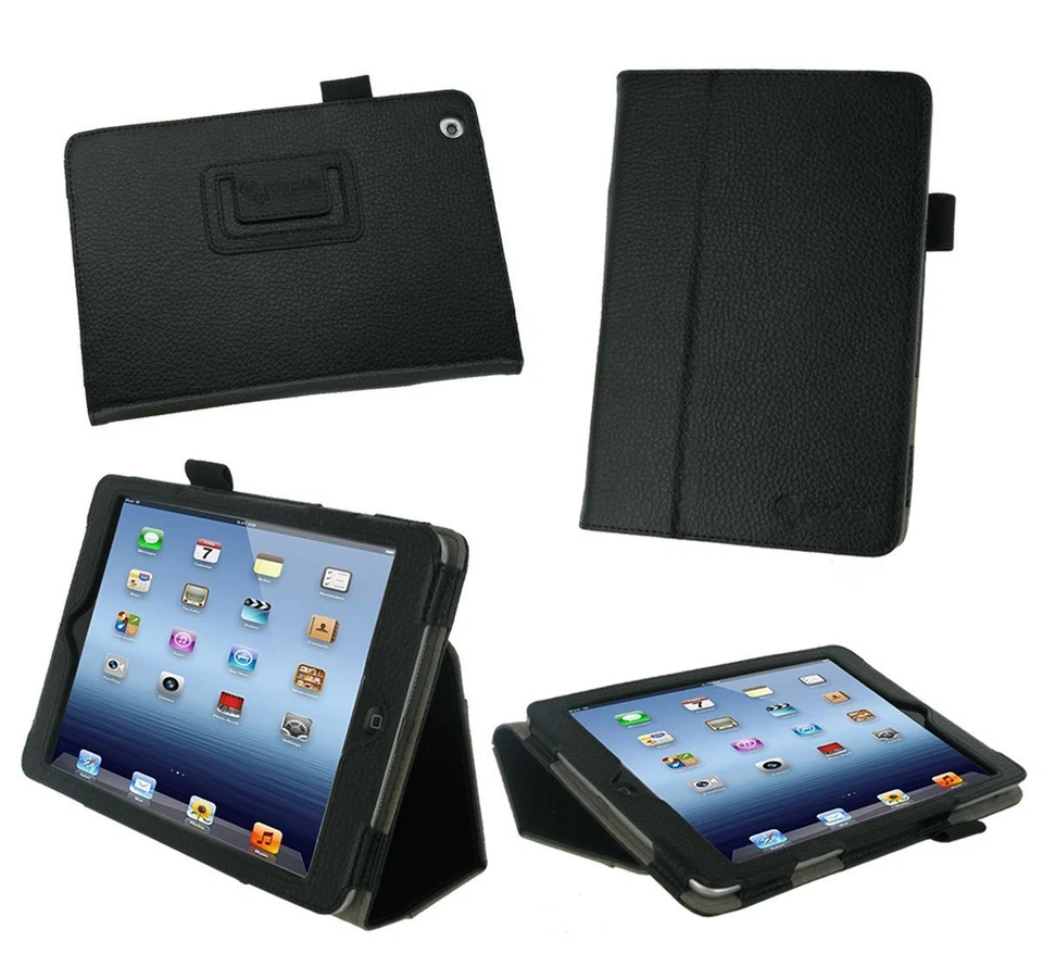 rooCASE Apple iPad Mini 7.9" Inch  Case - Dual Station Cover Case - Black Color - Image 1 of 4