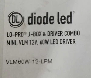 LO-PRO Mini LED driver JCT BOX & DRIVER COMBO 12V 60W VLM60W-12-LPM 20248 P9D4 - Picture 1 of 3
