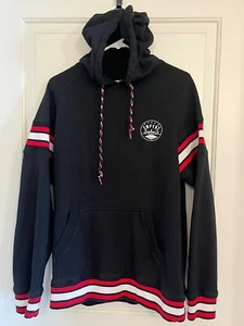 Empyre Surplus Co Black Logo Hoodie Sweater Red White Stripes Size Large - Picture 1 of 13