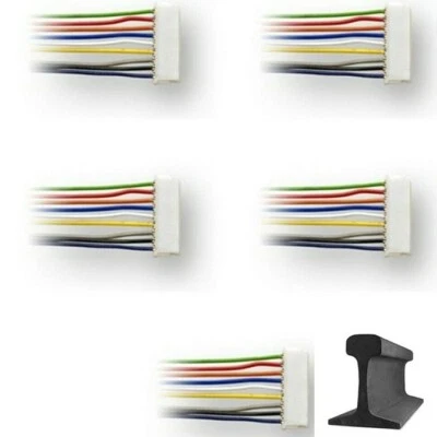 Digitrax DHWH ~ New 2025 ~ 9 Pin DCC To Bare Wire Harness ~ 5 Pack - Image 1 of 2