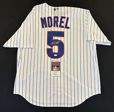 Christopher Morel Signed Cubs Authentic Replica Jersey Autographed Auto JSA COA - Image 1 of 3