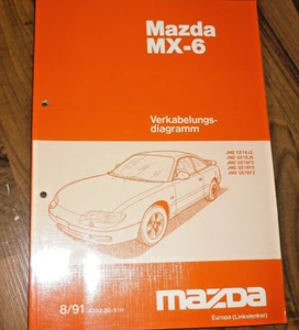MAZDA MX-6 Werkstatthandbuch Verkabelungsdiagramm 1991 MX-6 - Zdjęcie 1 z 1