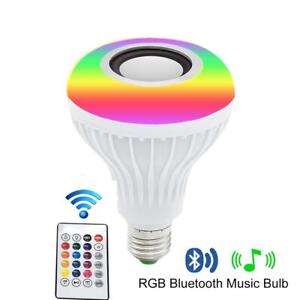B22 LED Smart Light Bulb 12W Bluetooth RGB Colour Speaker Y1C3
