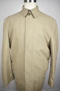 Jos. A. Bank Solid Light Tan Cotton Blend Four Button Trench Coat Size: 44L - Picture 1 of 11