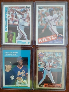 Darryl Strawberry Lot-84 Topps 182,85 Tps 570,87 Flr 638,87 Tps 460 - Picture 1 of 2