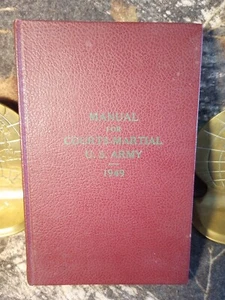 Manual for Court Martial U. S. Army 1949 Hardcover Exlibris  - Imagen 1 de 13