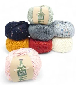 Super Chunky Wendy Knit's Recycled Weight ECO Friendly Knitting Wool Yarn 100g - Picture 1 of 42