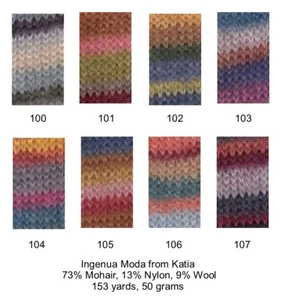 CLEARANCE: Ingenua Moda Yarn from Katia; 6 Colors Available - Picture 1 of 8