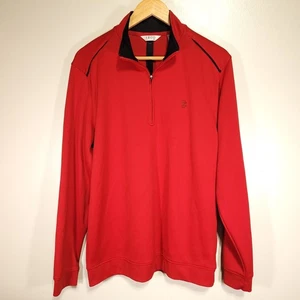Izod Performx 1/4 Zip Pullover Men's M Red & Black Long Sleeve - Picture 1 of 9