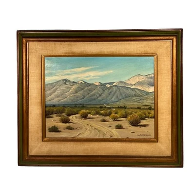 PINTURA AL ÓLEO VINTAGE PAISAJE SUROESTE IMPRESIONISTA DESIERTO EDWARD HAMMERBERG Foto 1 de 4