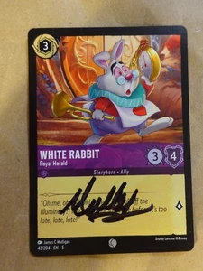Disney Lorcana White Rabbit Autographed by James C Mulligan Signed Card TCG - Picture 1 of 4