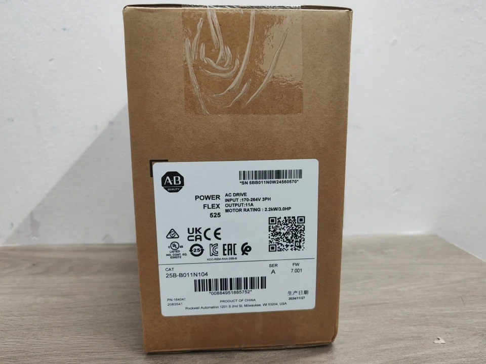 Allen-Bradley 25B-B011N104 Ser A PowerFlex 525 AC Drive 3HP Nuevo Foto 1 de 4