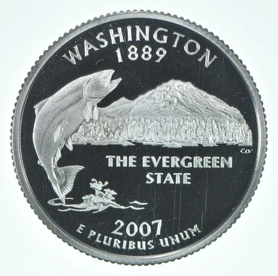 2007-S Washington State Quarter 90% Silver Proof Washington *6668 - Image 1 of 3