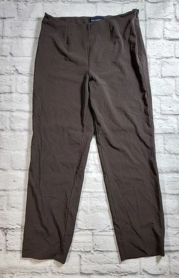 Calças Audrey Piazza Sempione Tamanho 44(8)(30x25) Marrom Cropped Mid-Rise Itália - Imagem 1 de 4