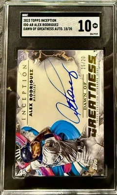 Alex Rodriguez Auto /20 Dawn Of Greatness GEM MINT SGC 10 2023 Topps Inception  - Image 1 of 2