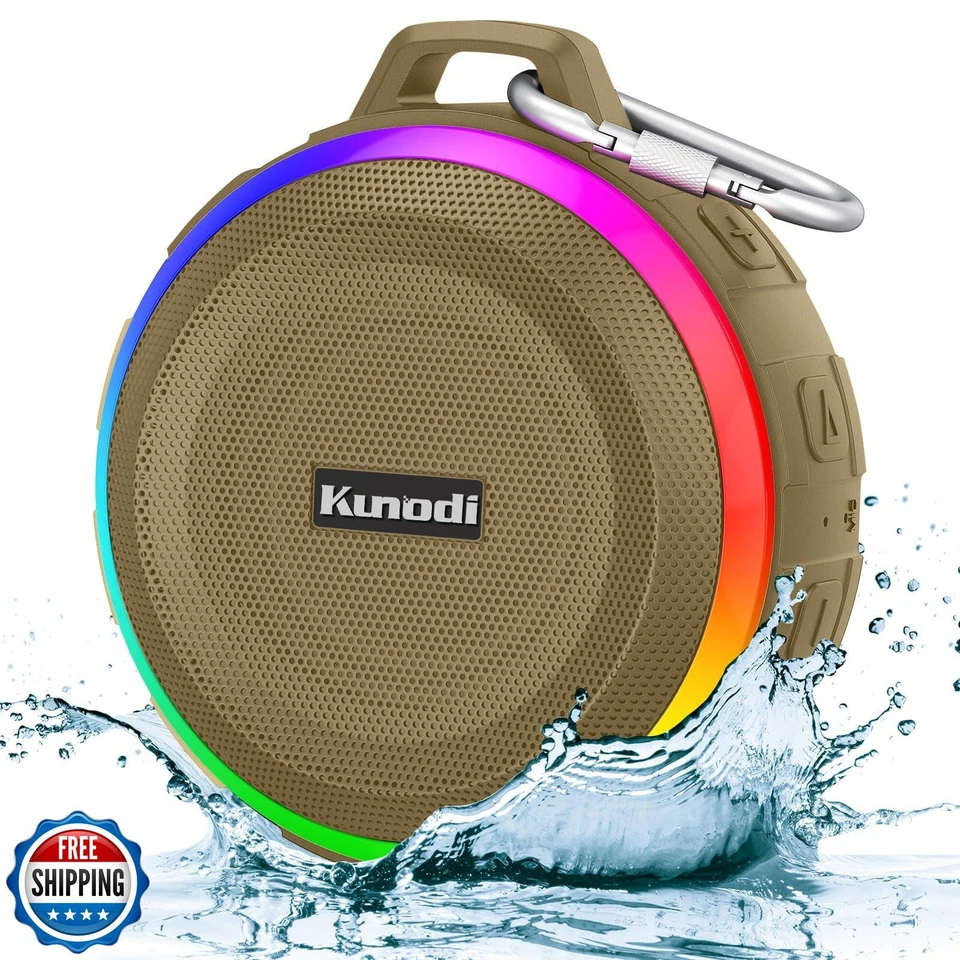 Kunodi Bluetooth Shower Speaker with IPX7 Waterproof, Crisp Clear Sound, True - Image 1 of 1
