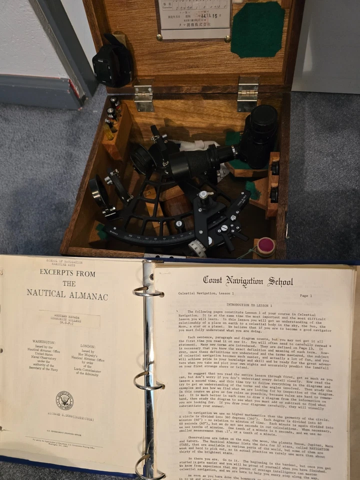 ¡Hallazgo raro! Simex Sextante con Estudio en el Hogar Cursos de Navegación Celestial y Costal Foto 1 de 4