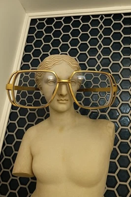 Rare Vintage RENAULD Gold Tone Oversized Sunglasses Frame-Korea. - Image 1 of 4