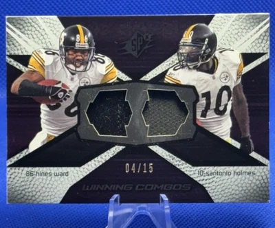 2008 Upper Deck SPx Winning Combos  Hines Ward & Santonio Holmes  #4/15 SP - Image 1 of 2