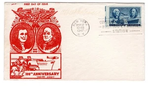 #947 U.S. Postage Stamp Centenary 1947 FDC - Czubay R/P Red - Picture 1 of 2