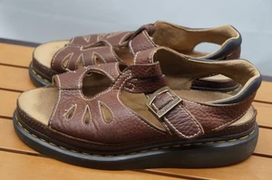 Dr Martens Castillo Sandalen Damen 9 41 Braun Leder Plateau Teardrop Cutout - Bild 1 von 12