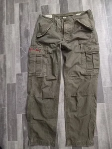 Denim & Supply Ralph Lauren Cargohose Herren 33x32 grün Fallschirmjäger Flagge LESEN - Bild 1 von 16