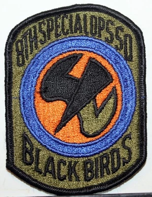 USAF 8th Special Operations Squadron Subdued Insignia Badge Crest Patch - Image 1 of 2