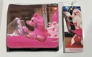 Ashley M Poodle Driving Car TriFold black Wallet - Picture 1 of 4