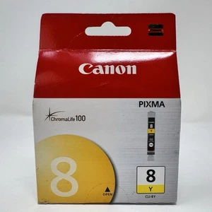 Genuine Original Unused & Sealed Canon CLI - 8 Y Ink Cartridge Set CLI8 - Yellow - Picture 1 of 6