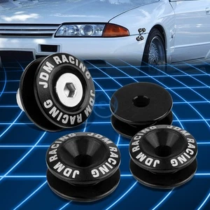 Black 24mm x 11mm Aluminum Bumper Quick Release Fastener Rivet O-Rings 4pcs/Kit - Picture 1 of 5