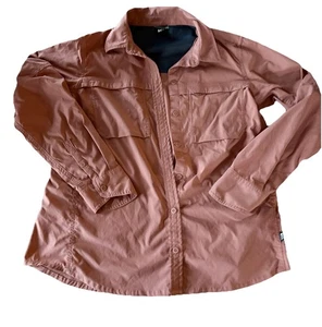 Camisa REI cooperativa con botones para mujer talla mediana ventilada manga larga senderismo salmón - Imagen 1 de 9