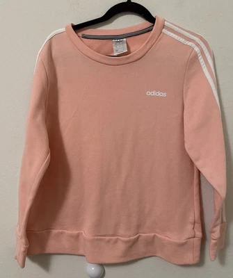 Adidas Sweater Women Orange Pullover Long Sleeve Round Neck Size Large - Image 1 of 4