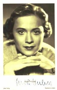 Gusti Huber Original Signature On Ross Card No. 53 F