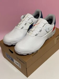MIZUNO Golf Shoes WAVE HAZARD AQUA BOA WIDE 51GM2470 White Red 26.5cm US9.5 - Picture 1 of 12