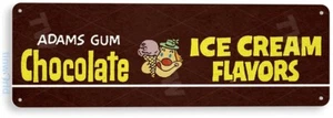Letrero de goma helado de chocolate, chicle retro comida caramelo letrero de lata B709 - Imagen 1 de 3