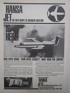 6/1967 PUB HFB HANSA JET HAMBURGER FLUGZEUGBAU BIZJET EXECUTIVE AIRCRAFT AD - Picture 1 of 1