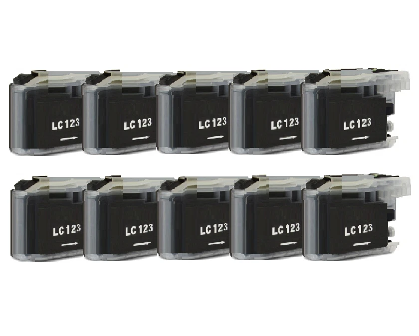 10x schwarze Patronen für Brother MFC-J245 J285DW J470DW J475DW J6720DW J6920DW - Bild 1 von 1