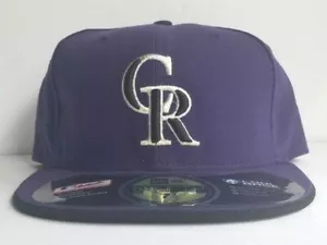 New Era 59Fifty MLB Gorra Colorado Rockies Alt 2 AC En Campo Sombrero Ajustado - Púrpura - Imagen 1 de 4