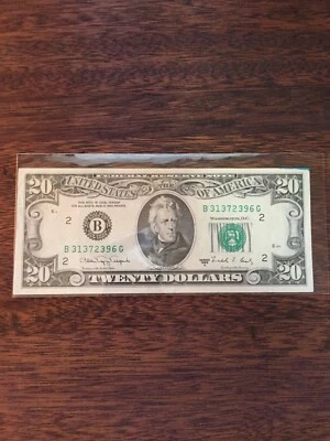 1988A 20 DOLLAR BILL-SMALL FACE FEDERAL RESERVE NOTE-NEW YORK DISTRICT B #2 - Image 1 of 4