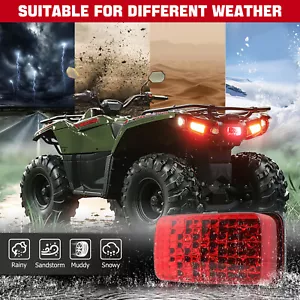 ATV Red Lens LED Rear Tail Brake Running Light For Yamaha Kodiak 400 450 700 US - Bild 1 von 8