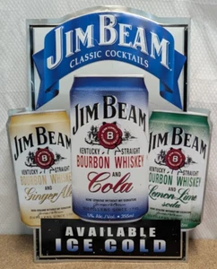 Jim Beam Whiskey Classic Cocktails geprägtes Blechschild 18,75 x 15 Zoll - Bild 1 von 7