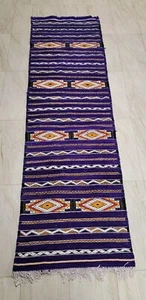 Handgefertigter marokkanischer lila Teppich/Teppich Tribal für Flur, 107" mal 31", USA Verkäufer - Bild 1 von 5