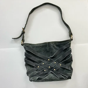DEENA & OZZY Green Leather Boho Crossbody Bag Purse - Picture 1 of 12