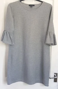 ATMOSPHERE Tunic Dress UK 16 Grey Marl Half Bell Sleeves L36" Vgc - Picture 1 of 8