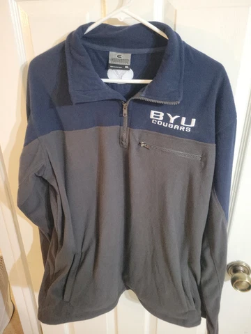 BYU Cougars Colosseum Athletics 1/4 Zip Pullover Jacket Fleece Lined XL Cover