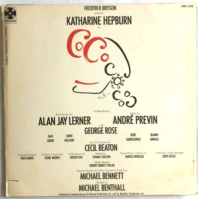 Katharine Hepburn – Coco - The Original Broadway Cast Recording Vinyl LP Previn - Image 1 of 4
