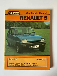 Autodata: Car Repair Manual Renault 5 by Tony Stuart-Jones - 1980 Paperback Book - Zdjęcie 1 z 1