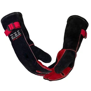 932โ Leather Welding Gloves For Man Women Long Sleeve Work Heat Resistant Fire - Picture 1 of 6