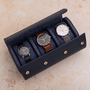 Luxury Pu Leather Travel Watch Case Roll - Free UK Delivery